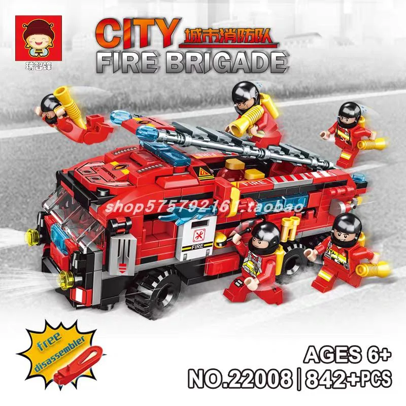 10in1 City Fire Brigade Truck Building Blocks