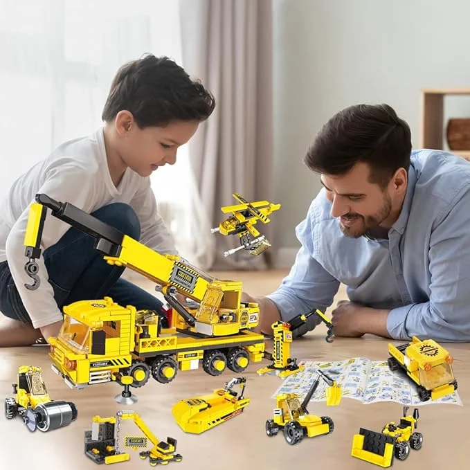 Construction Crane Vehicle 16 in 1 Creative STEM Building Blocks