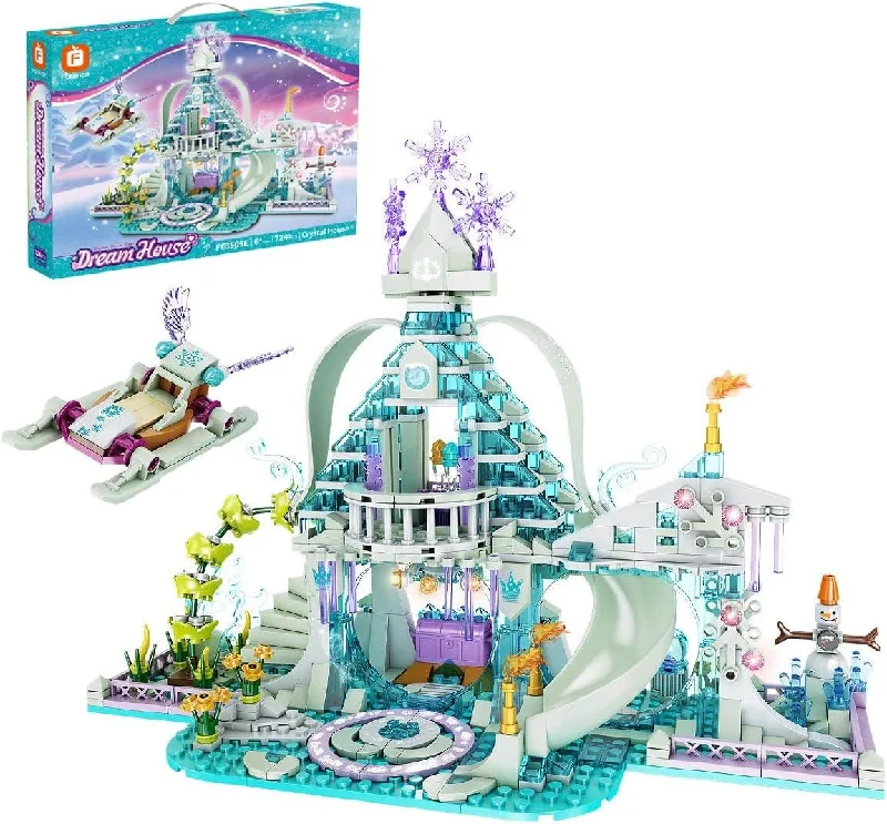 Frozen Elsa Castle Crystal House Building Blocks