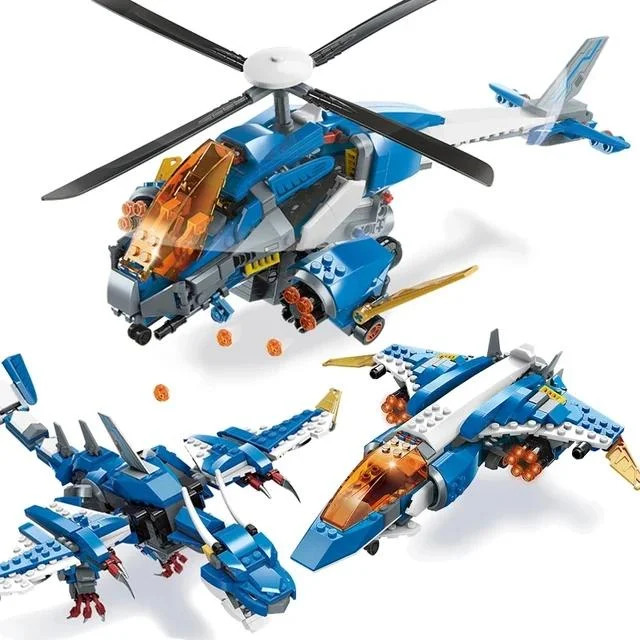 Qman Helicopter 3in1 Building Blocks Set