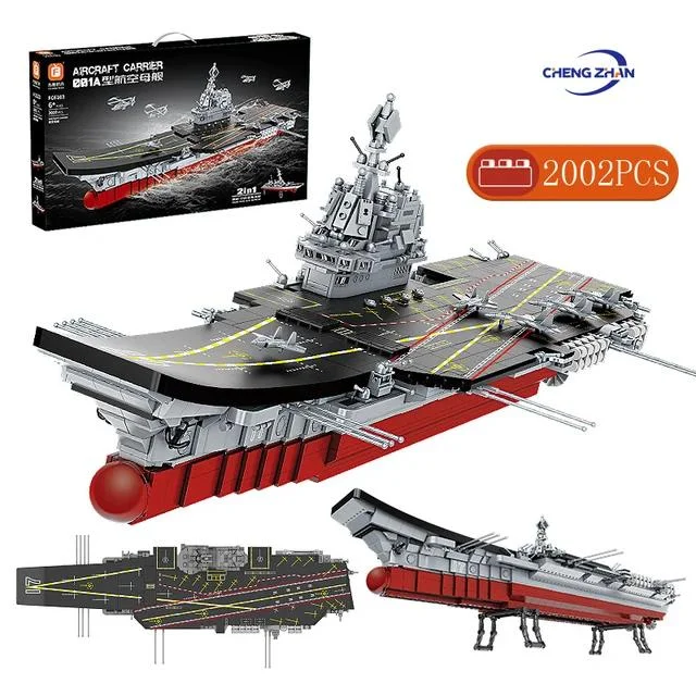 Navy Aircraft Carrier Ship 2 in 1 Model Building Blocks