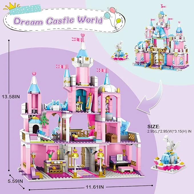 Swan Lake Castle Building Blocks Set | 883PCS