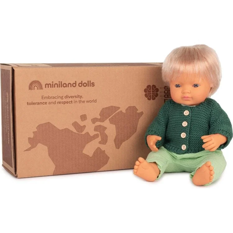 15" Caucasian Baby Doll & Forest Clothing Set