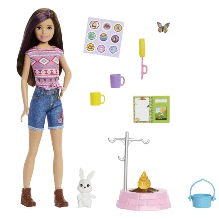 Barbie It Takes Two Skipper Camping Doll with Pet Bunny and Accessories