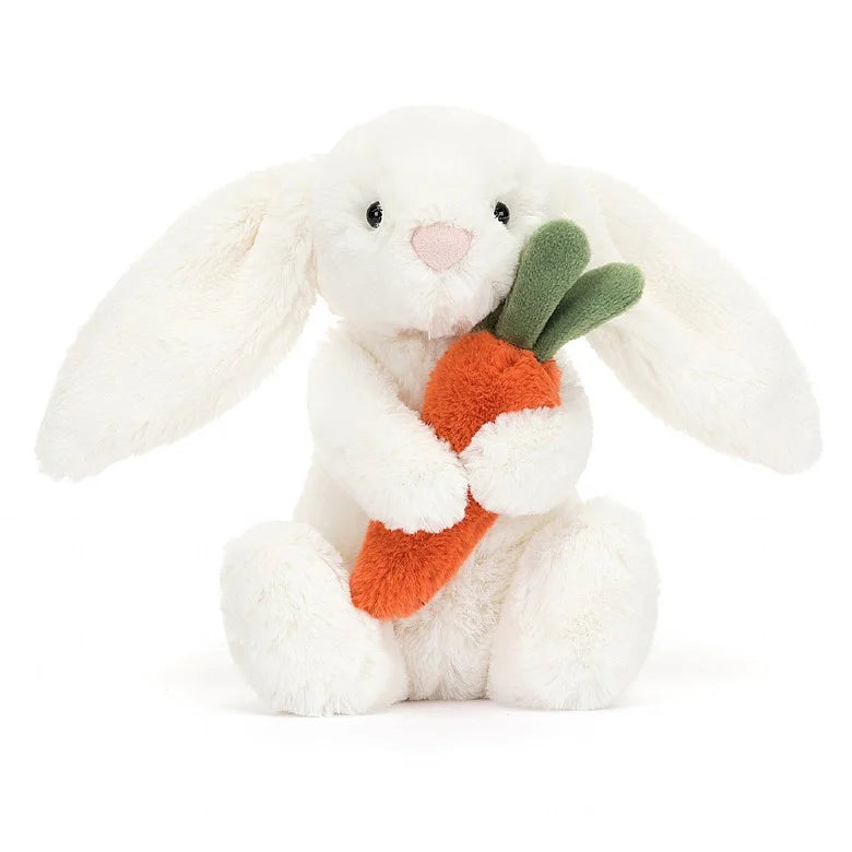 Bashful Bunny - White with Carrot - Little 7"