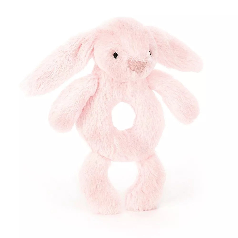 Bashful Pink Bunny Ring Rattle