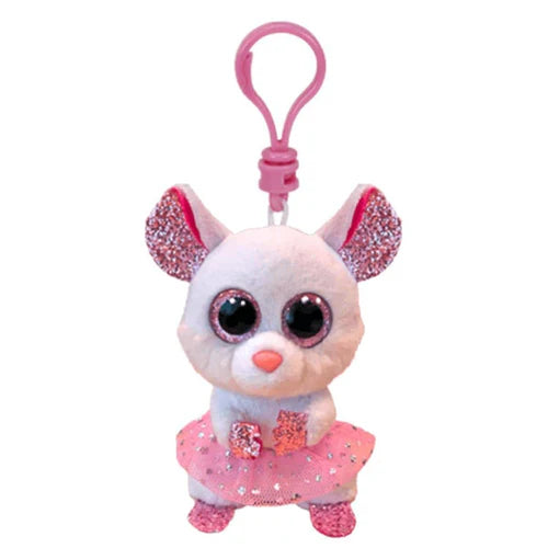 Beanie Boo's - Nina White Ballerina Mouse - 5" Clip