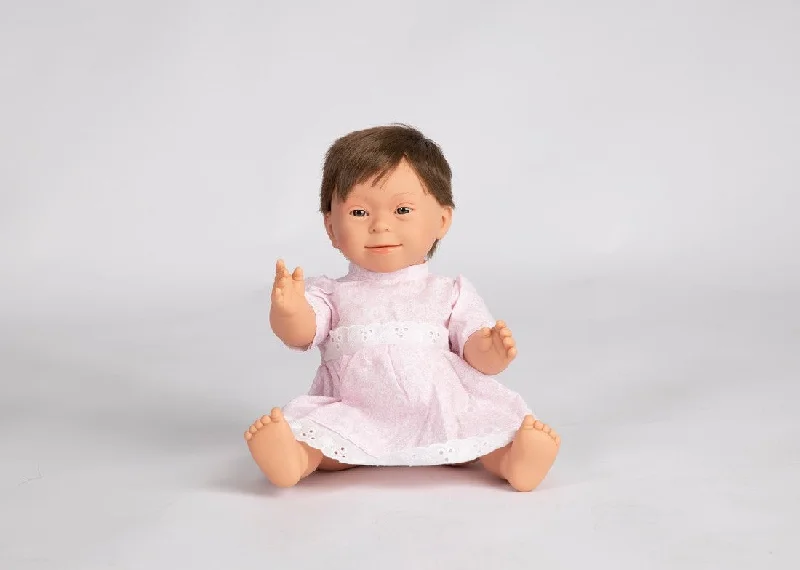 TYBER - DOWN SYNDROME BABY DOLL IN A PINK DRESS