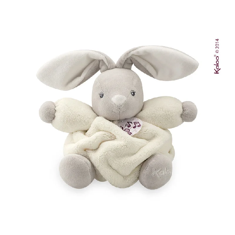 Kaloo Plume Cream Chubby Rabbit Musical Pull