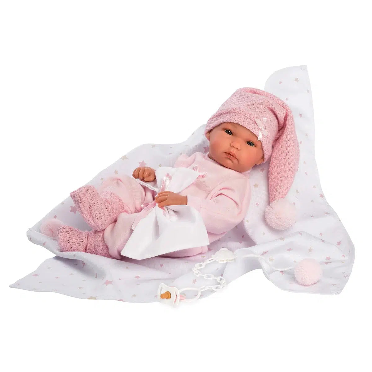 Kaylee 13.8" Anatomically Correct Baby Doll with Pink Star Blanket