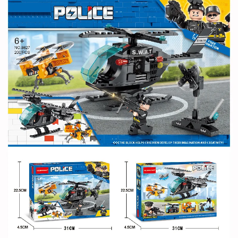 Kids 200 Pcs Building Blocks The Swat Team Dispatched