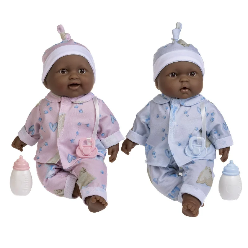 Lots to Cuddle Babies 13" Brown-Black Twins Soft Body Baby Dolls