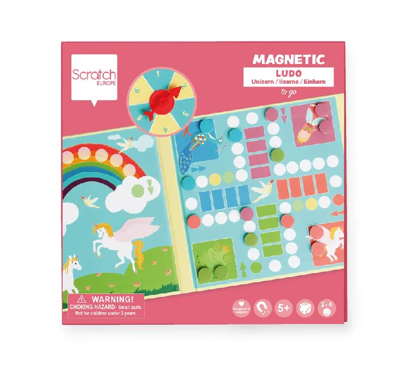 MAGNETIC BOARD GAME TO GO - LUDO Unicorns