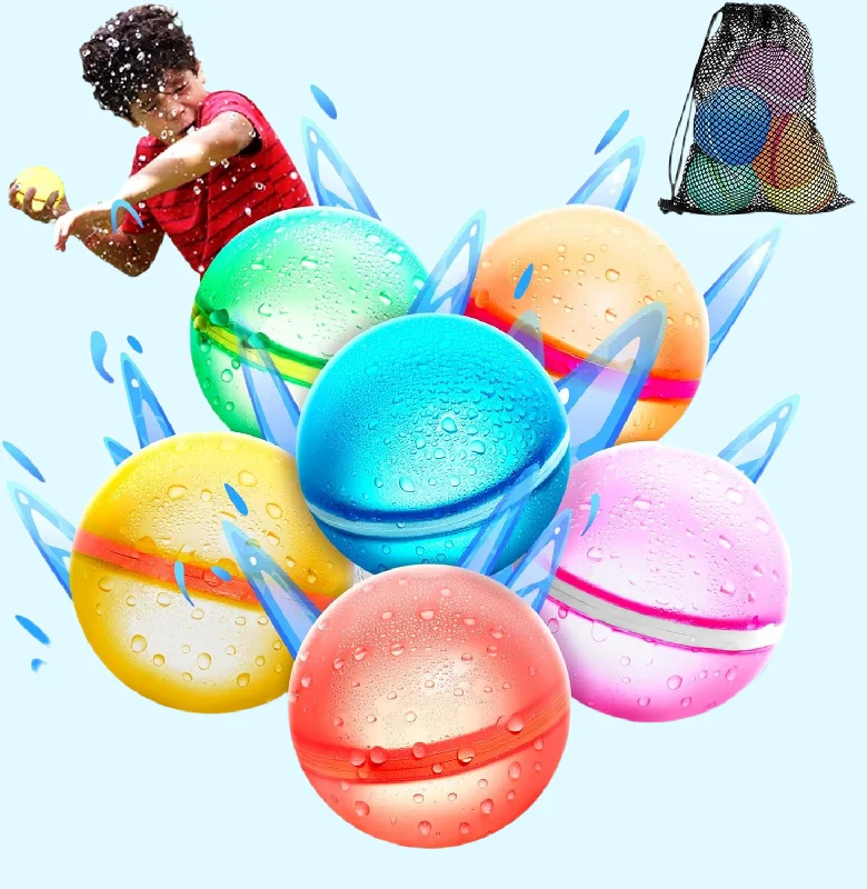 Magnetic Reusable Water Balloons - Qty 6