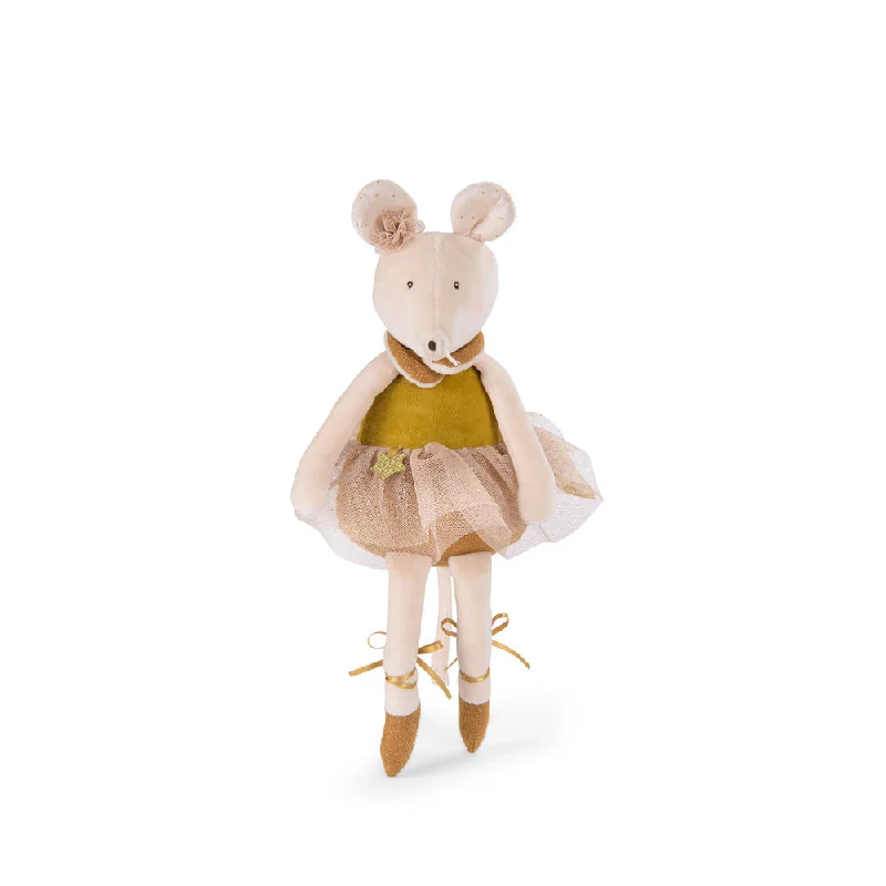 Moulin Roty La Petite Ecole De Danse Musical Golden Mouse Doll 34cm