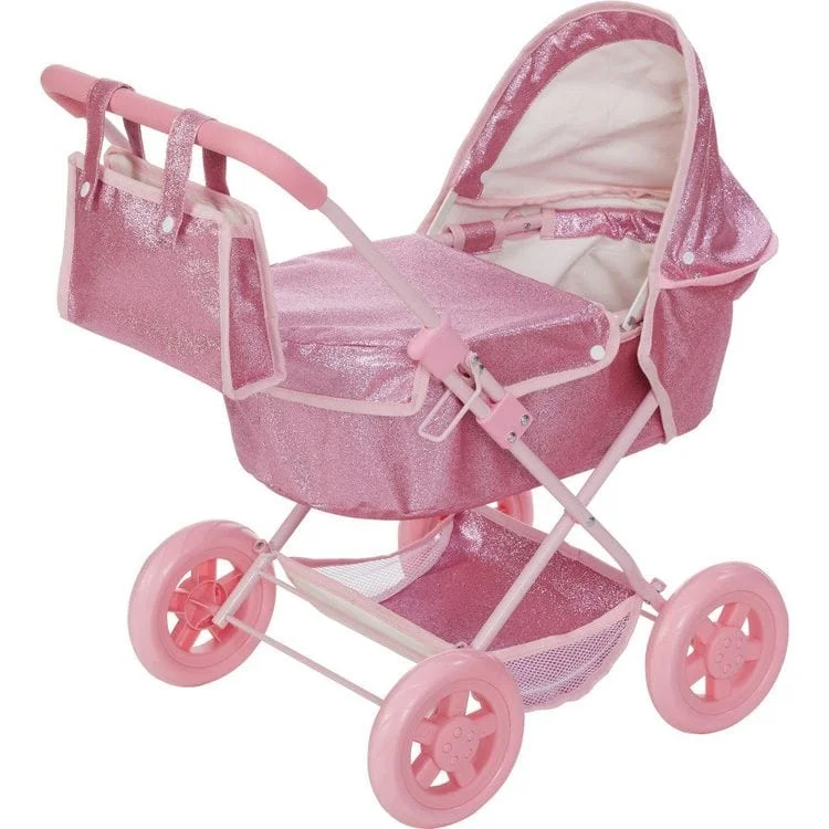 Olivia's Little World Baby Doll Bassinet Pram with Cover