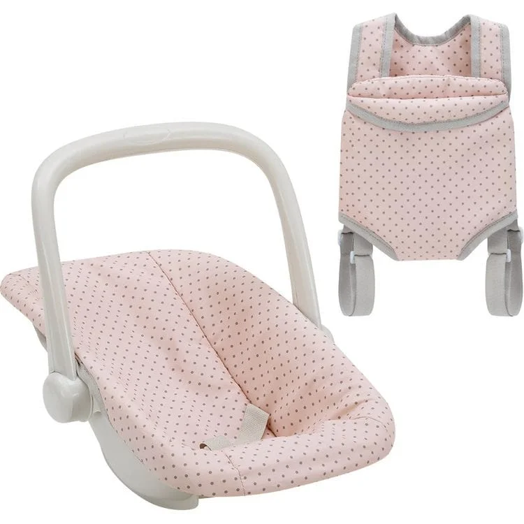 Olivia's Little World Polka Dot Princess Baby Doll Carrier & Car Seat Set