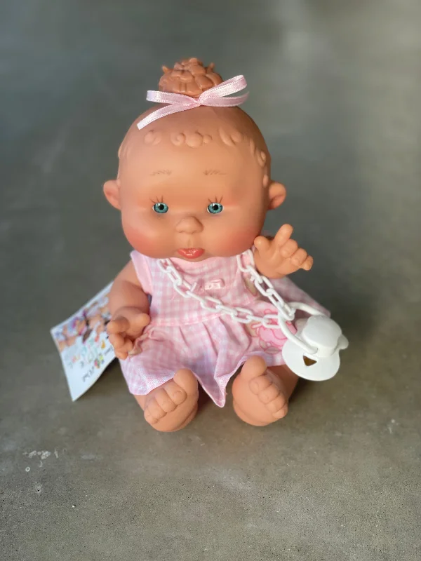 Pepote Original Baby Doll | Pink Gingham Teddy