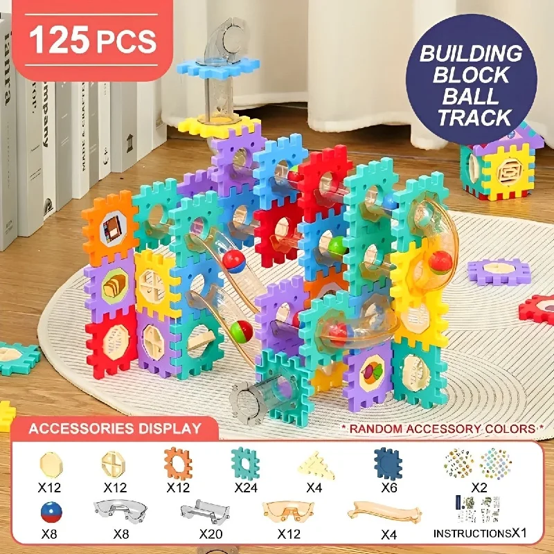 Pipeline Rolling Ball Building Blocks - 125 Pieces