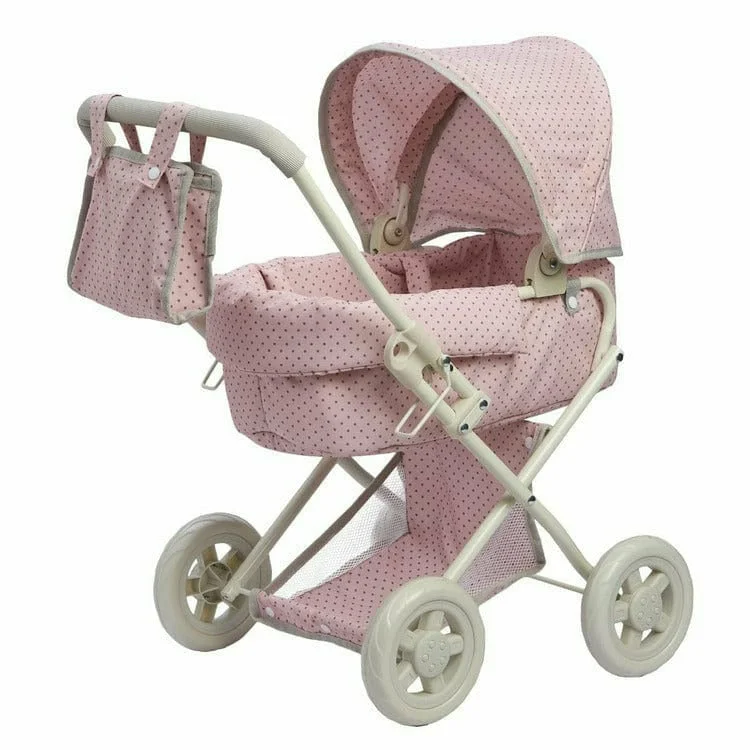 Polka Dots Princess Deluxe Baby Doll Stroller - Pink