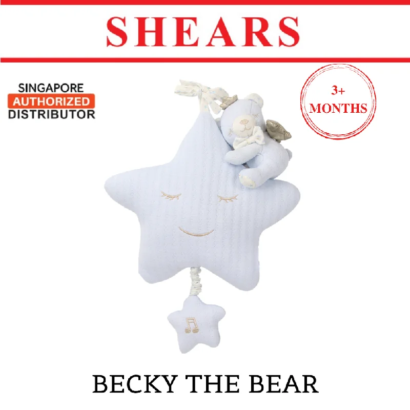 Shears Baby Toy Toddler Soft Toy Musical Pull String BECKY THE STAR BEAR