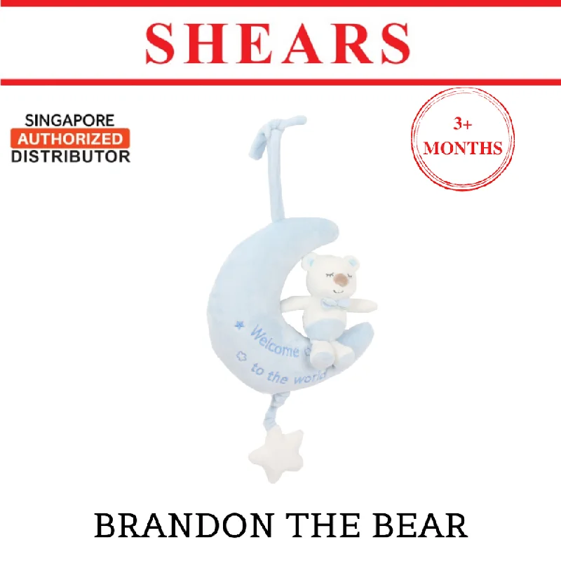 Shears Baby Toy Toddler Soft Toy Musical Pull String BRANDON THE MOON BEAR