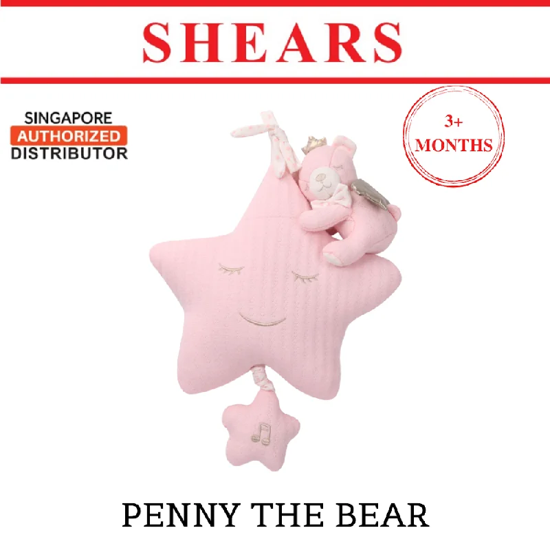 Shears Baby Toy Toddler Soft Toy Musical Pull String PENNY THE STAR BEAR