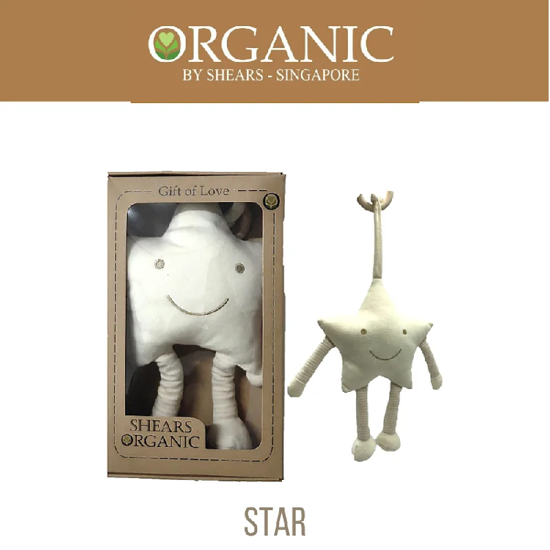 Shears Organic Baby Soft Toy Musical PullString Star