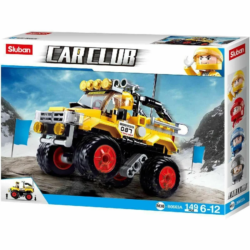 Sluban - Carclub Building Blocks Yellow