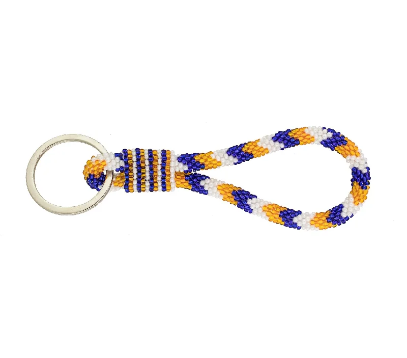 The Original Roll-On® Keychain Game Day - Blue and Orange