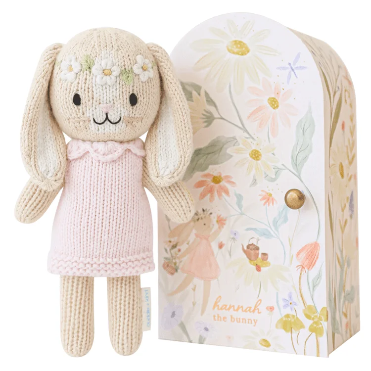 Tiny 6" Hannah the Bunny Hand-Knit Doll