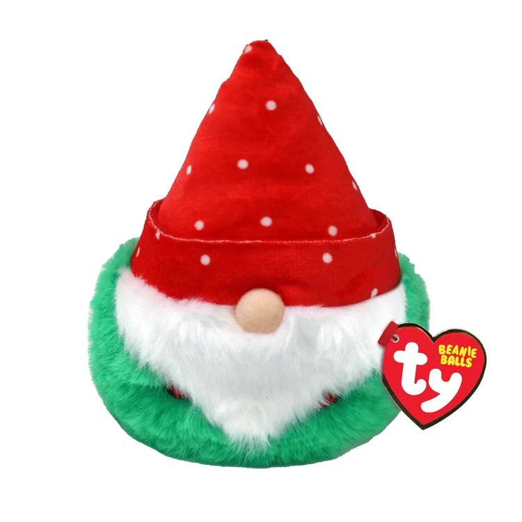 Beanie Puffies 4" Ball - Topsy - Gnome Red Hat Ball